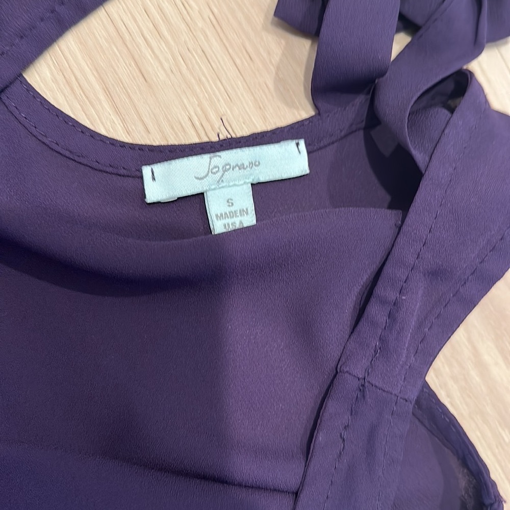 Soprano Purple Tank Top with Bow Details - Picture 3 of 4